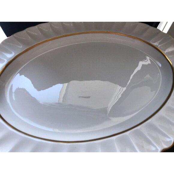 Vintage Spode Midas Bone China England Oval Serving Dish Plate 14" Y8157 Gold - Picture 5 of 8